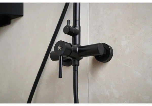 Set de duș cu baterie KFA Armatura 5036-910-81 MOZA alamă/negru mat