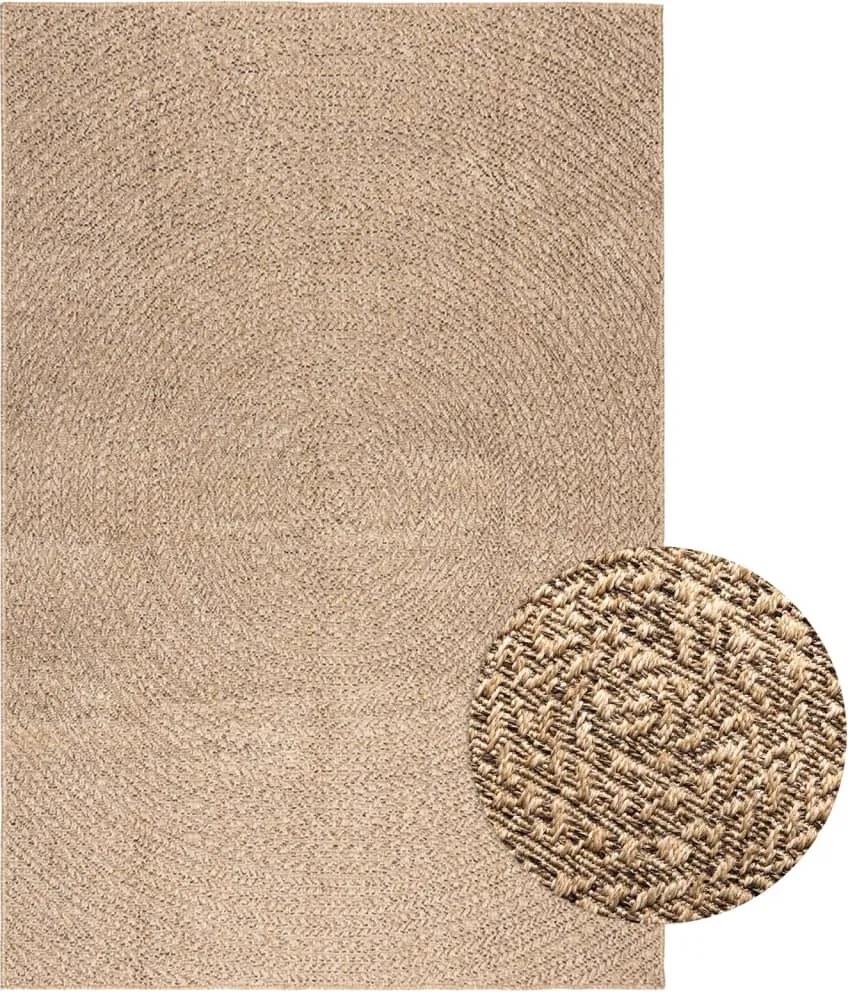 vidaXL Covor ZIZUR aspect iută 140x200 cm, pentru interior și exterior