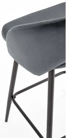 Scaun de bar 89x49 cm gri/negru