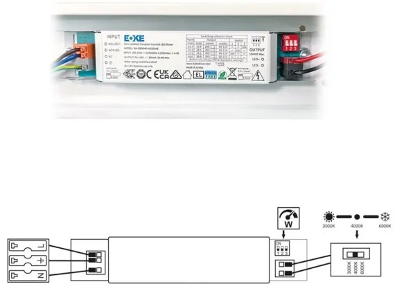 Corp de iluminat LED fluorescent Ecolite TLSVEL4-LED40W VELO LED/24/32/40W/230V alb