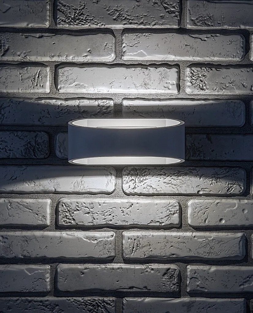 Aplica LED perete exterior IP54 Gerla alb