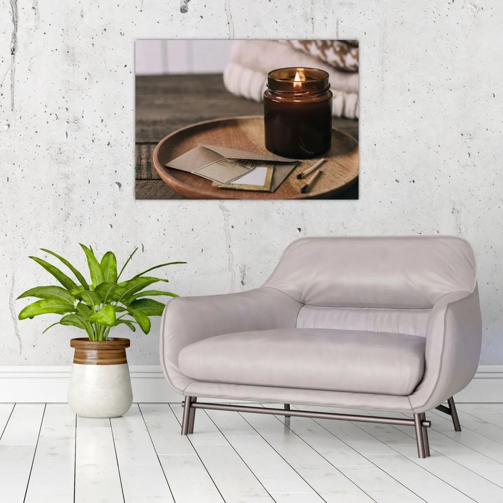 Tablou - Lumânare aprinsă (70x50 cm)