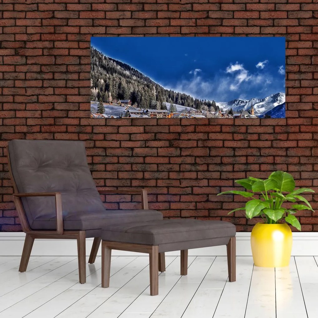 Tablou - Orășel de munte (120x50 cm)