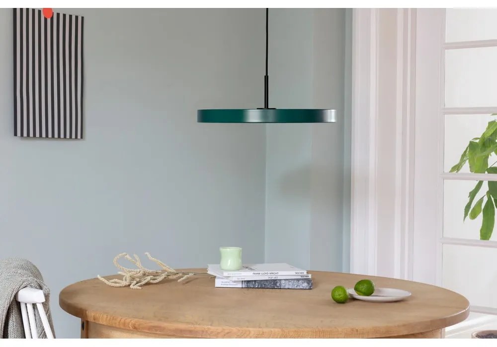 Lustră verde-închis LED cu abajur din metal ø 43 cm Asteria Medium – UMAGE