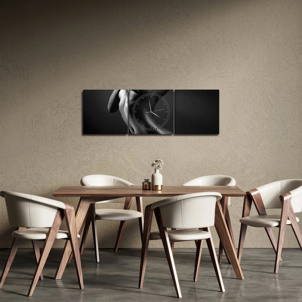 Tablou - Femei nud (cu ceas) (90x30 cm)