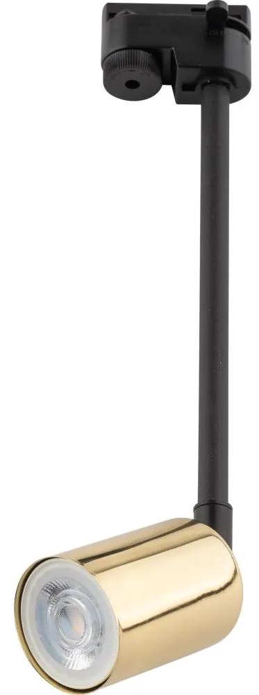 Lustră pe tijă pentru sistem de șină TOP 1xGU10/10W/230V auriu/negru