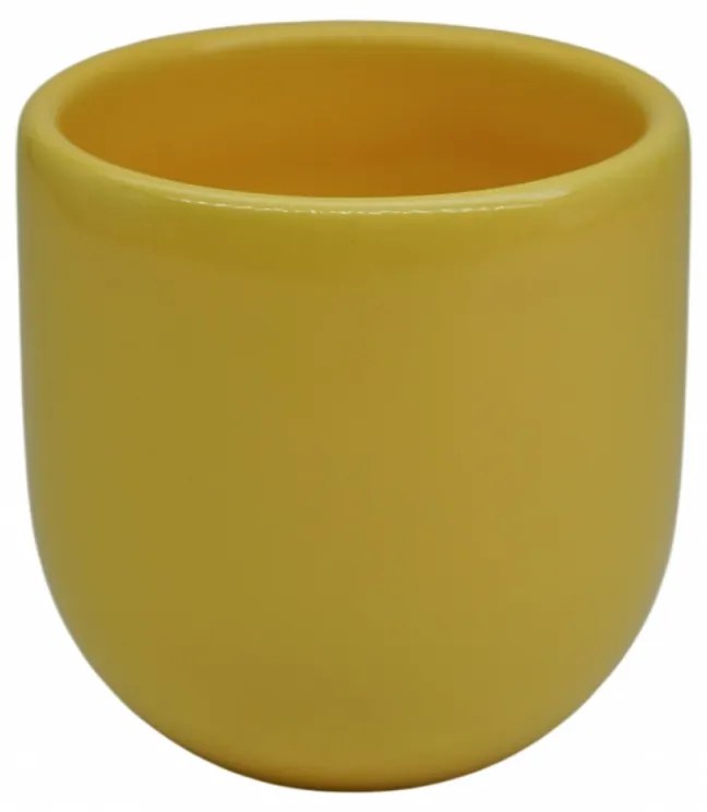 Pahar Cafea NOVUM Amber Solaris (Galben Amber Elegant) Gresie Ceramica Glazurata Manual ceasca espresso cappucino, 250 ml