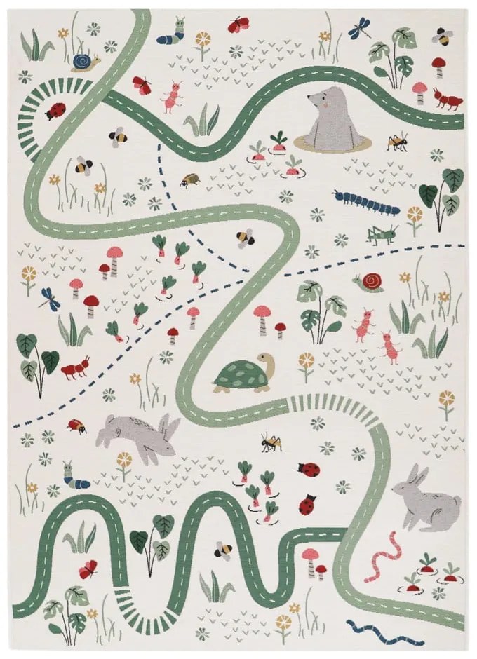 Covor de joacă pentru copii crem 123x180 cm Garden Life – Nattiot