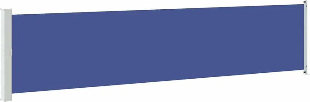 vidaXL Copertină laterală retractabilă de terasă, albastru, 140x600 cm
