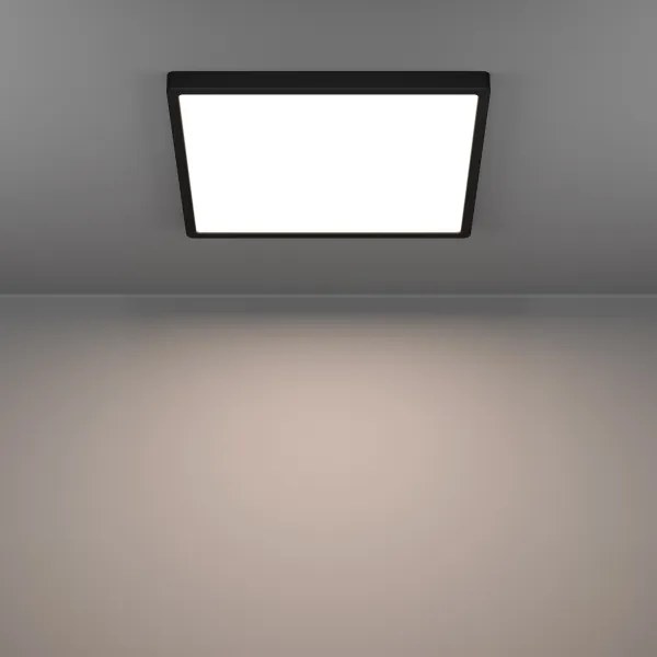 Eglo 901728 - Plafonieră LED RGBW dimabilă, cu sticlă fumurie FUEVA-Z LED/17,8W/230V 39cm IP44 negru