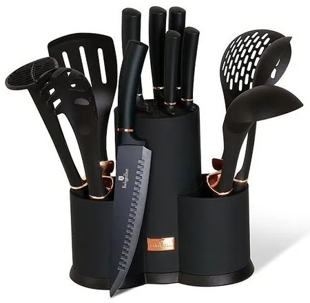 Set de ustensile de bucătărie Berlinger Haus 12 piese Black Rose Collection