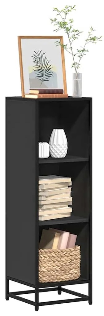 vidaXL Bibliotecă, negru,33,5x33x107,5 cm, lemn prelucrat