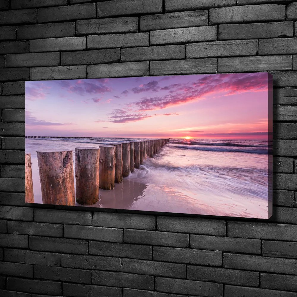Imprimare tablou canvas Zăgaz din lemn
