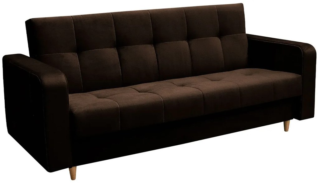 Canapea extensibilă Solvetana (maro închis) (cu sp. depozitare). Promo -17%. 1105626