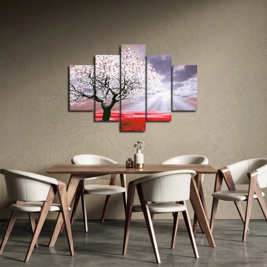 Tablou cu pomul roșu (150x105 cm)