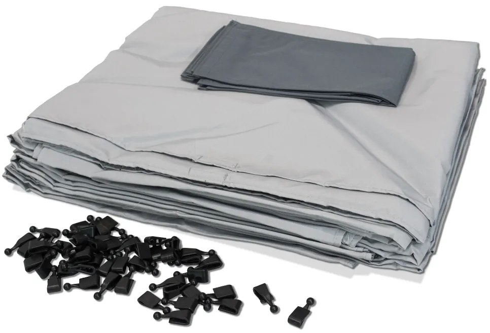 Perdele gri pentru pavilion Valencia 3x4 m Garden Point