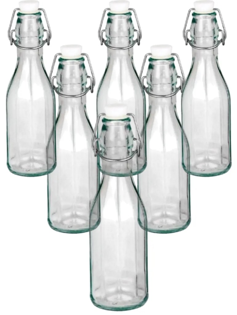 Sticlă cu închidere cu clips, 0,5 l, 6 buc.