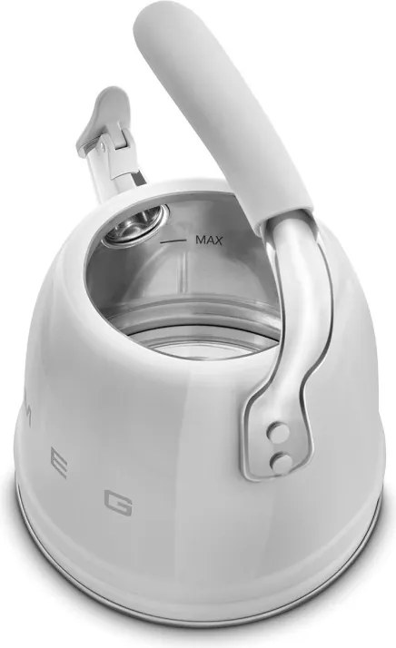 Ceainic cu fluier Smeg WKF01SS, 2,3 l, Inducție, Maner rece, Otel, Argintiu