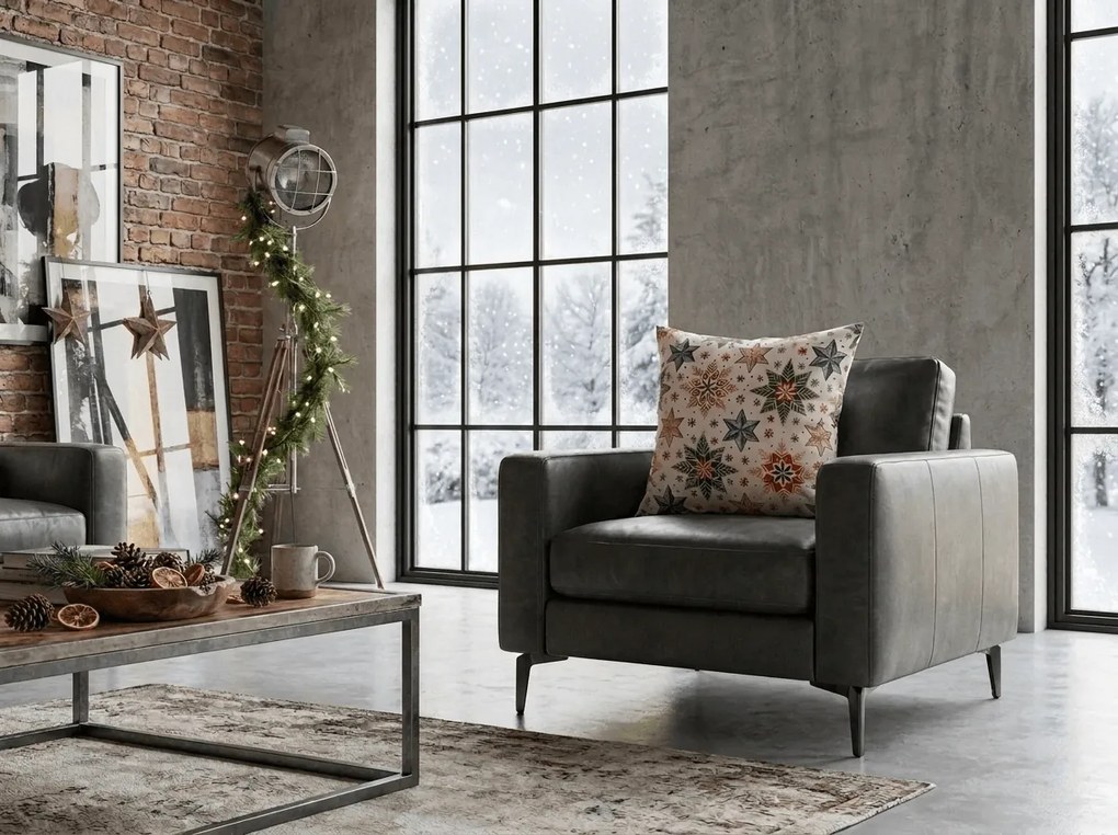 Husa de perna din microfibra CHRISTMAS STAR 45x45 cm, colorat