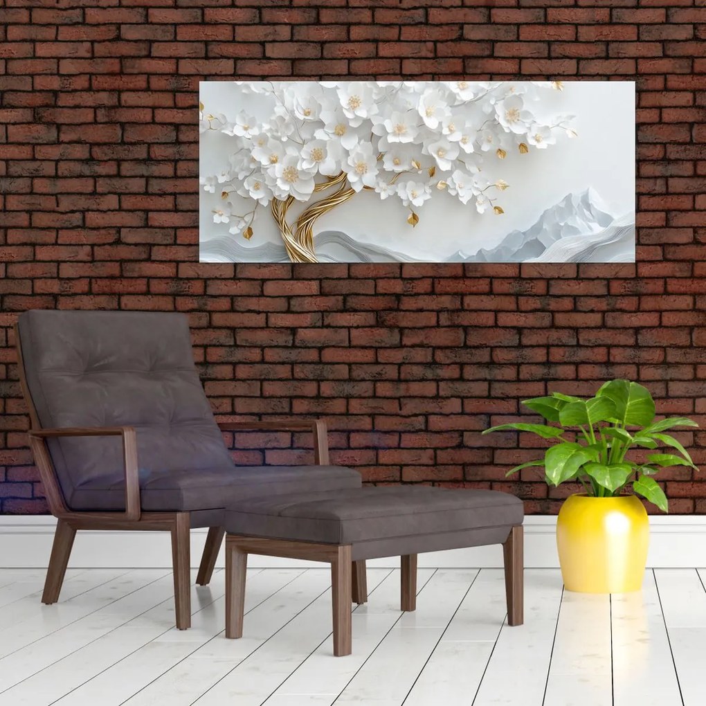 Tablou – Arborele vieții 3D elegant (120x50 cm)
