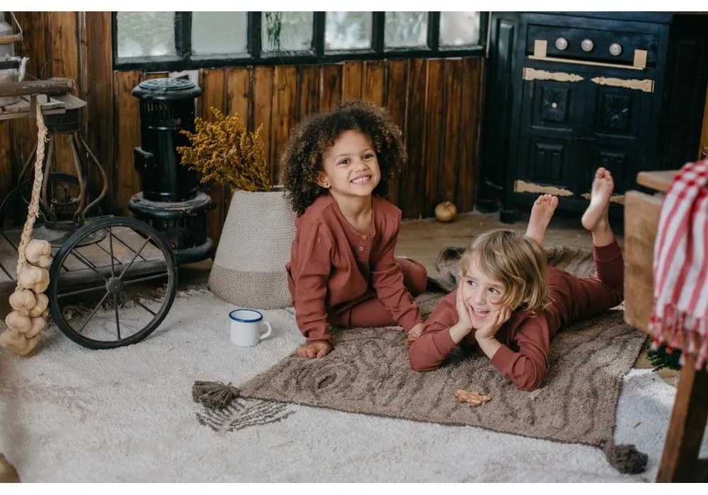 Coș de jucării pentru copii bej din material textil ø 33x38 cm Mama Mushroom – Lorena Canals