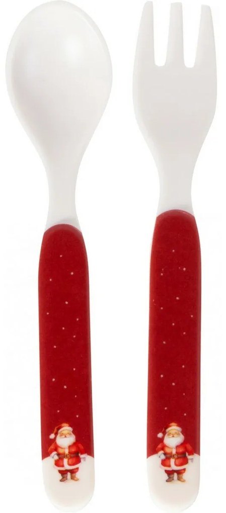 Set de masă pentru copii din melamină Moș Crăciun,5 piese