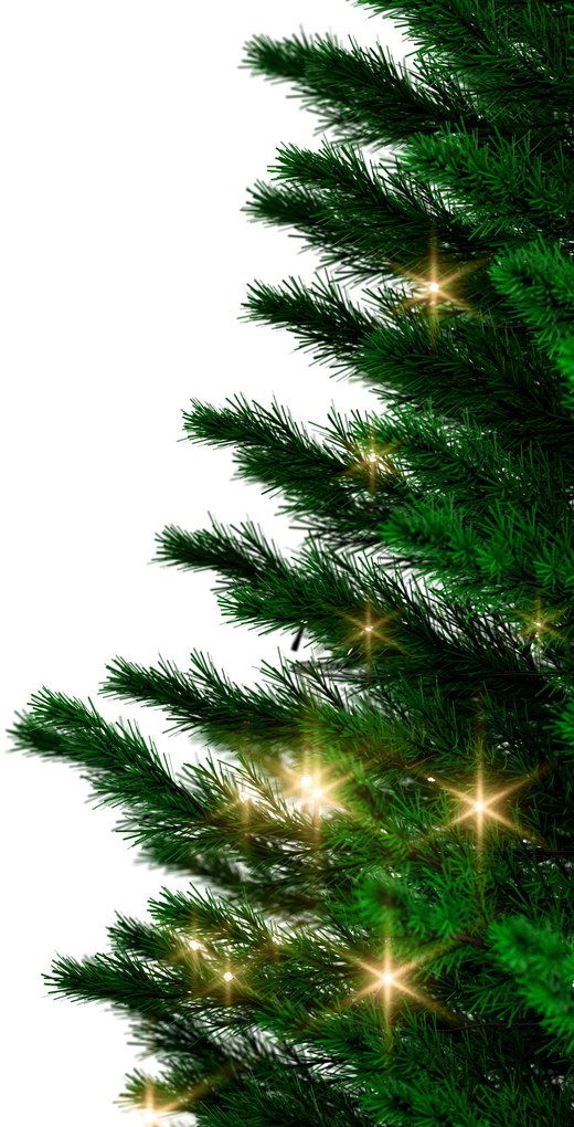 Casaria Brad artificial de Crăciun RUDOLPH cu luminițe, 150 cm, verde