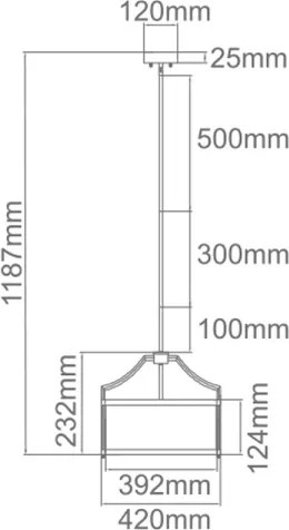 Open Design OR80865 - Lustră pe tijă STANZA, 3xE27/15W/230V, Ø 42 cm, l. crom/alb