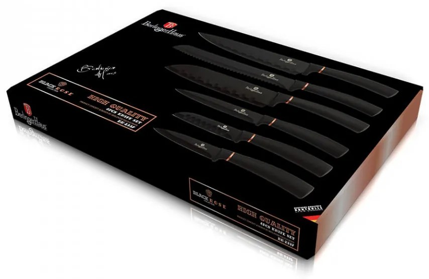 Set cutite otel inoxidabil (6 piese) Black Rose Collection Berlinger Haus BH 2337