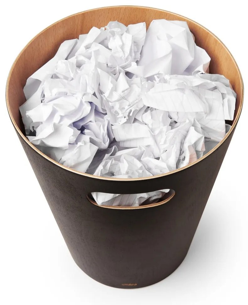 Coș de gunoi negru pentru birou 7,5 l Woodrow – Umbra