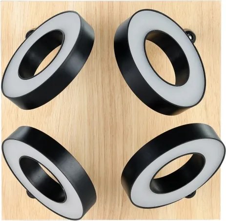 Eglo 901205 - Spot LED RIELVES 4xLED/4,2W/230V negru/maro