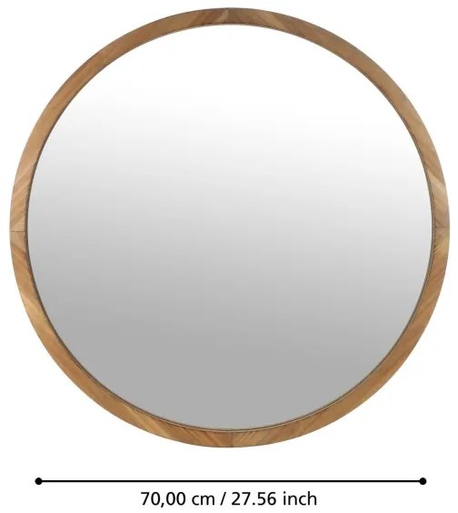 Oglindă de perete Eglo 425038 BANI d. 70 cm maro
