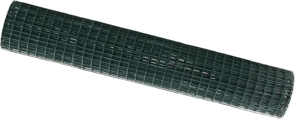 vidaXL Gard Euro Verde 1,6 x 10 m Fier acoperit cu PVC