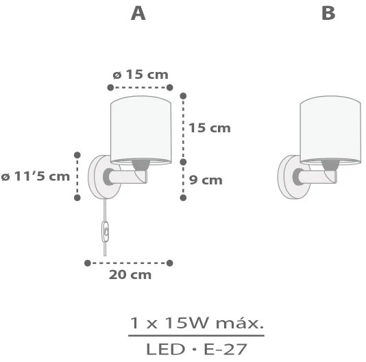 Dalber 60629 - Aplica de perete pentru copii RHICO AND CROCO 1xE27/15W/230V