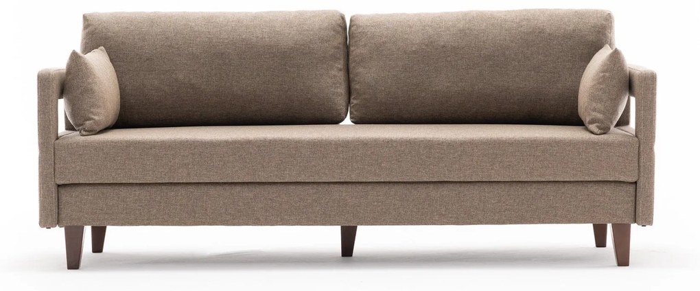 Canapea cu 3 Locuri Comfort, Maro, 206 x 80 x 80 cm