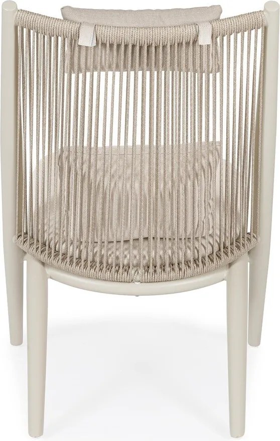 Fotoliu de grădină bej din metal Aloha – Bizzotto