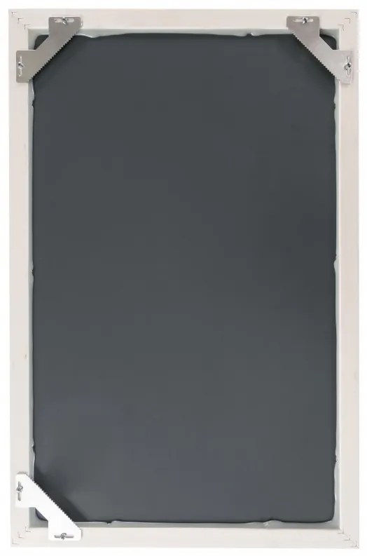 Oglinda dreptunghiulara cu rama din polistiren alba/maro/aurie Gilbert, 57,5cm (L) x 37,5cm (W) x 1,6cm (H)