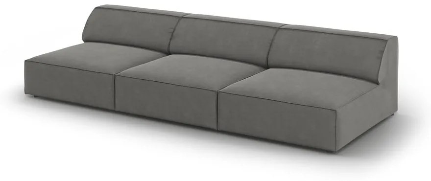 Canapea gri cu tapițerie din catifea 240 cm Jodie – Micadoni Home