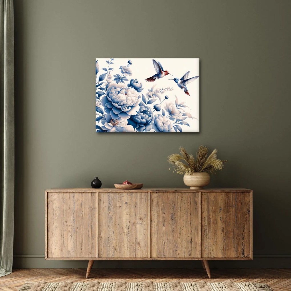 Tablou - Colibri deasupra florii (70x50 cm)