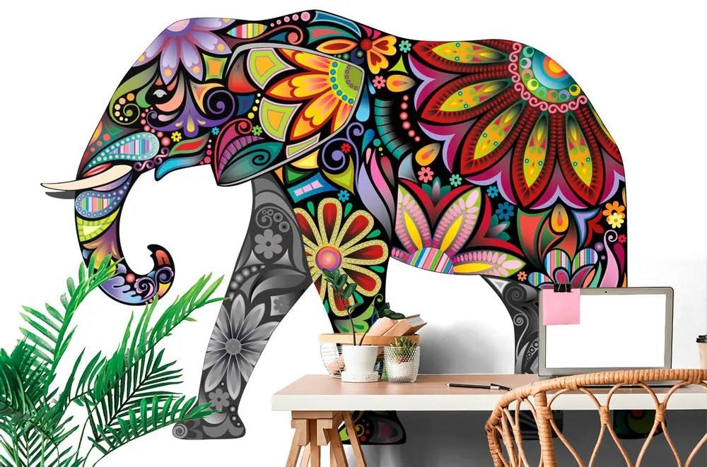 Tapet autoadeziv elefant plin de armonie