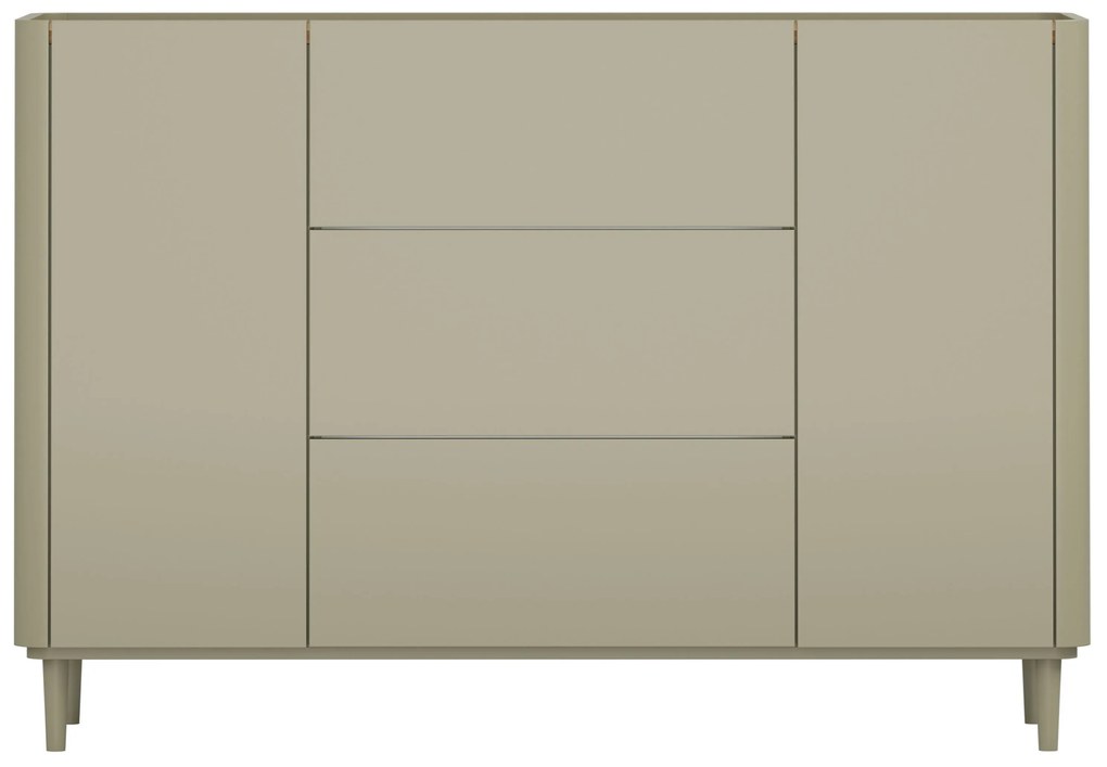 Comodă cu sertare Elivo 150 cm pe picioare - eucalipt / stejar baltic dune