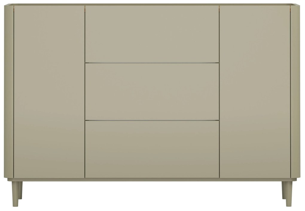 Comodă cu sertare pe picioare Elivo 150 cm - eucalipt / stejar baltic dune