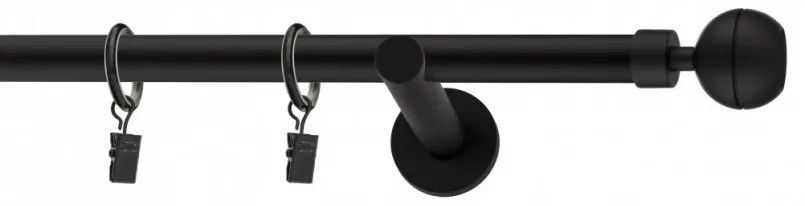 Galerie SIMPLA PRINDERE PERETE PICIOR UNIVERSAL 19 mm KULA OPTIC NEGRU (Alege marime: 200 cm)