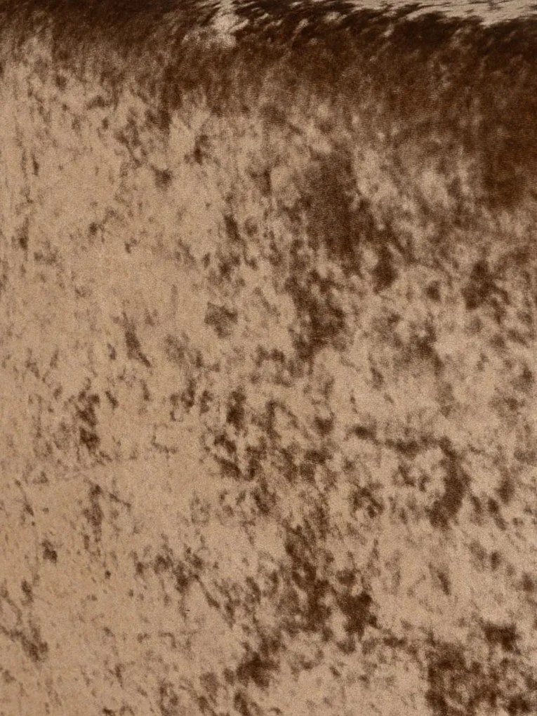 Canapea 3 locuri din catifea maro, cu brațe sculpturale în zigzag și perne ample, aspect retro, 81 x 240 x 104 cm, „Heritage”