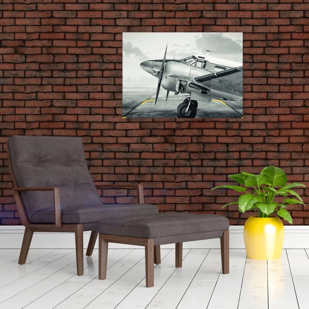 Tablou pe sticlă - Avion (70x50 cm)