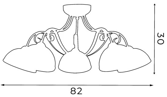 Plafonieră ANTICA 5xE27/60W/230V