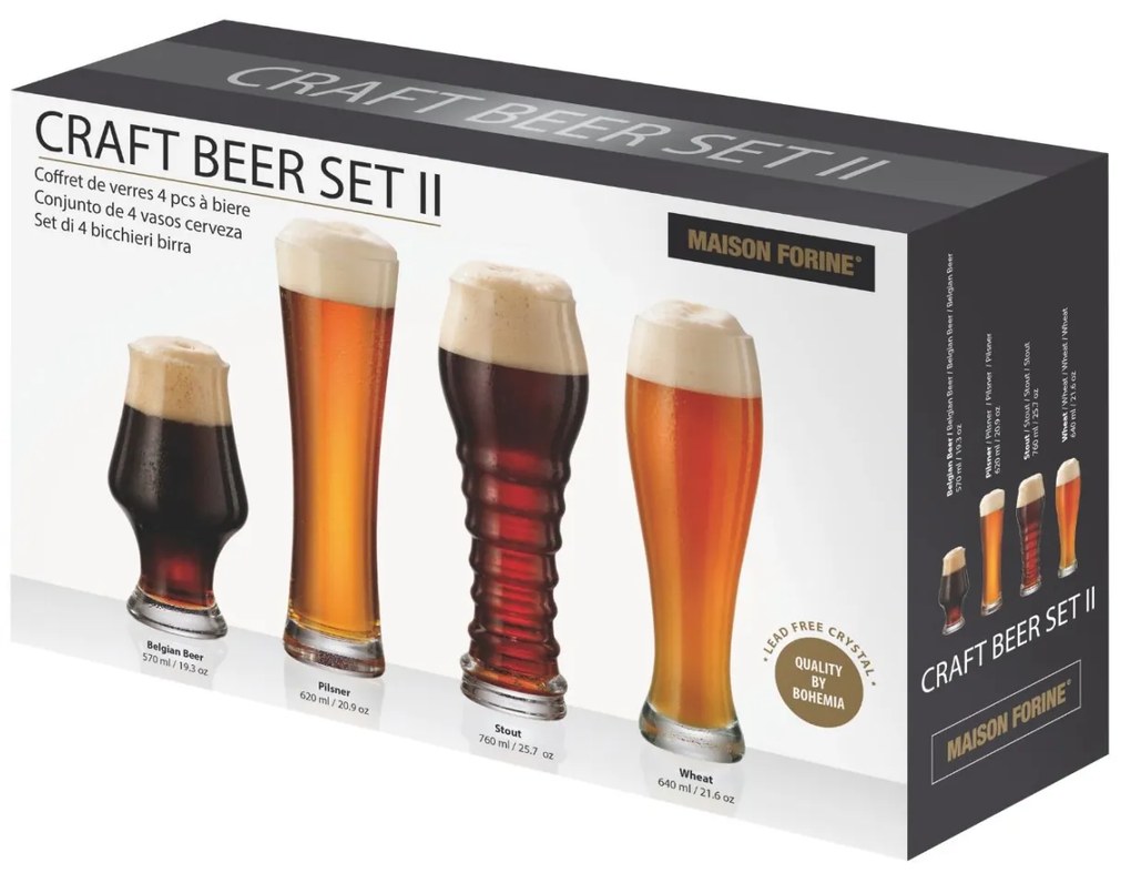 Set 4 pahare mixte bere artizanala, Craft II
