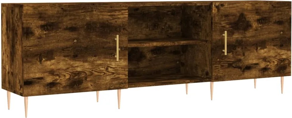 vidaXL Comodă TV, stejar fumuriu, 150x30x50 cm, lemn compozit