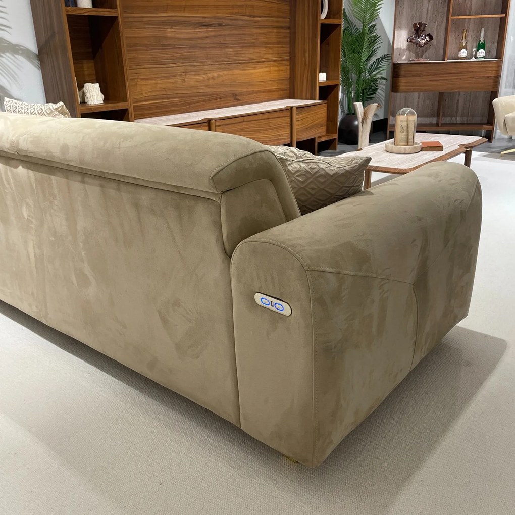 Canapea extensibila electric - versace 3 locuri -230/102/85 cm cu picioare metalice