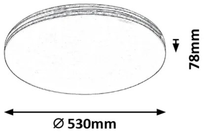 Rabalux 3411 - Plafonieră LED OSCAR, 36W, 230V, rotundă